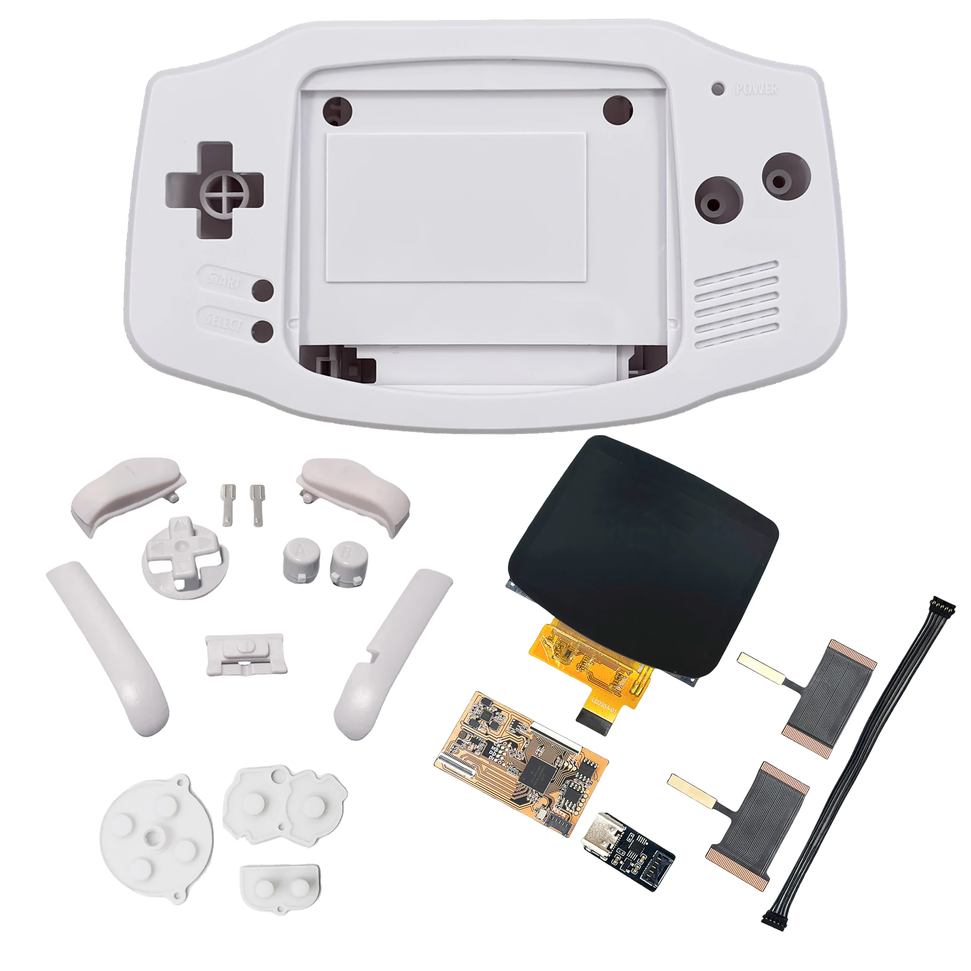 For GBA IPS MAX Display Laminated kit Game GameBoy Advance Games 