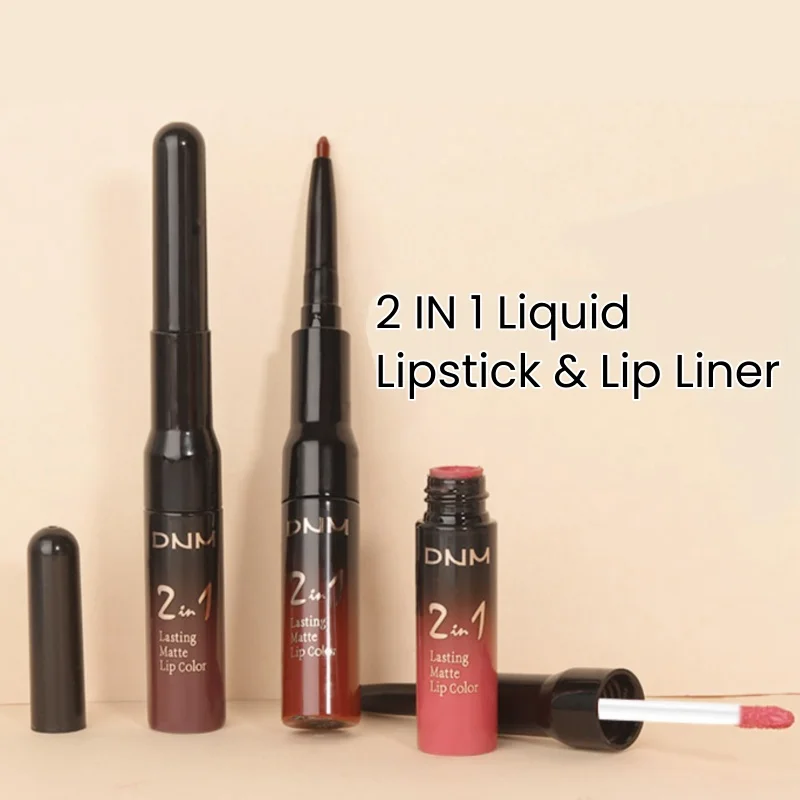 3-delige Zwarte En Rode Matte Lipliner En Vloeibare Lippenstift Set Voor Dames Langdurige Lippenstift 24 Uur Per Dag Waterdicht