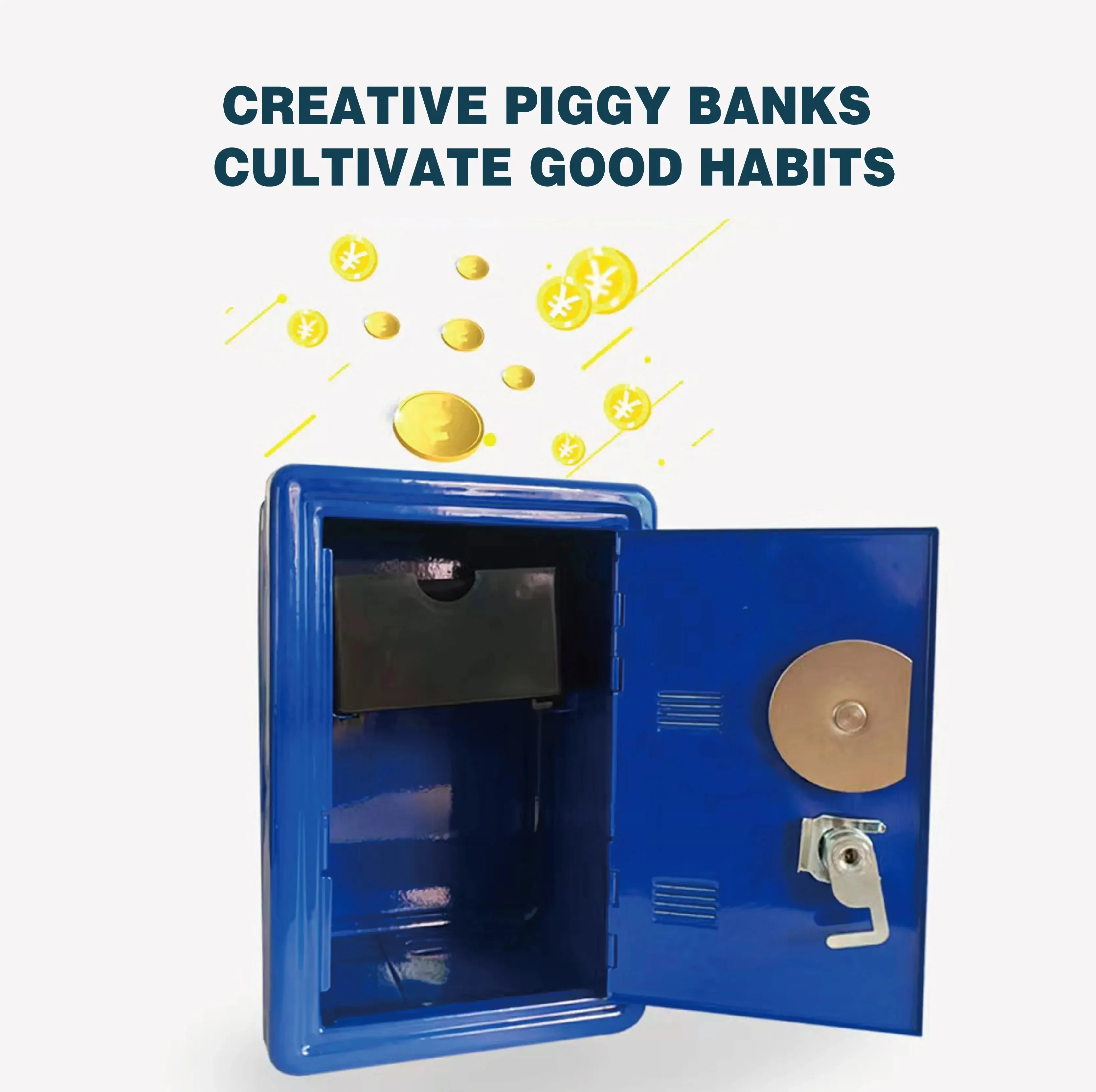Household Insurance Box Vertical Mini Safe Metal Car Safe Key Cabinet Insurance Desktop Decoration Piggy Bank