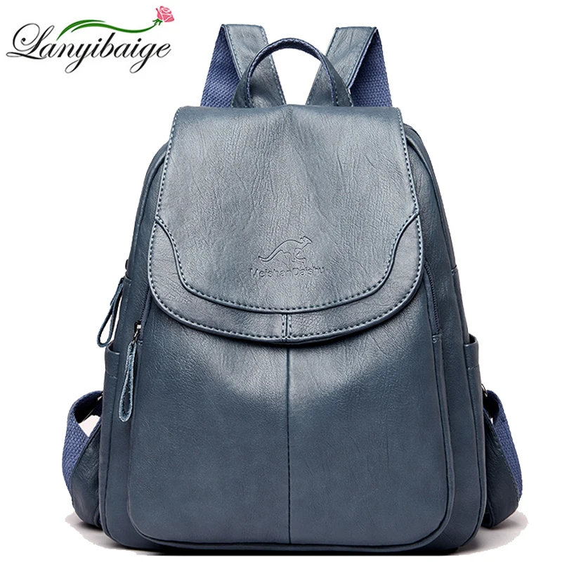 Luxury Women Genuine Leather Backpack Fashion Designer Female Soft Cow Leather School Bag Large Capacity Travel Bags Mochila Sac