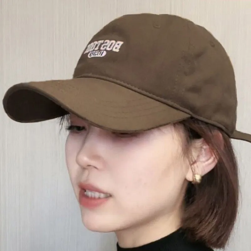 Korean big head circumference baseball hat women's 2026 new soft top face small simple sunshade cap