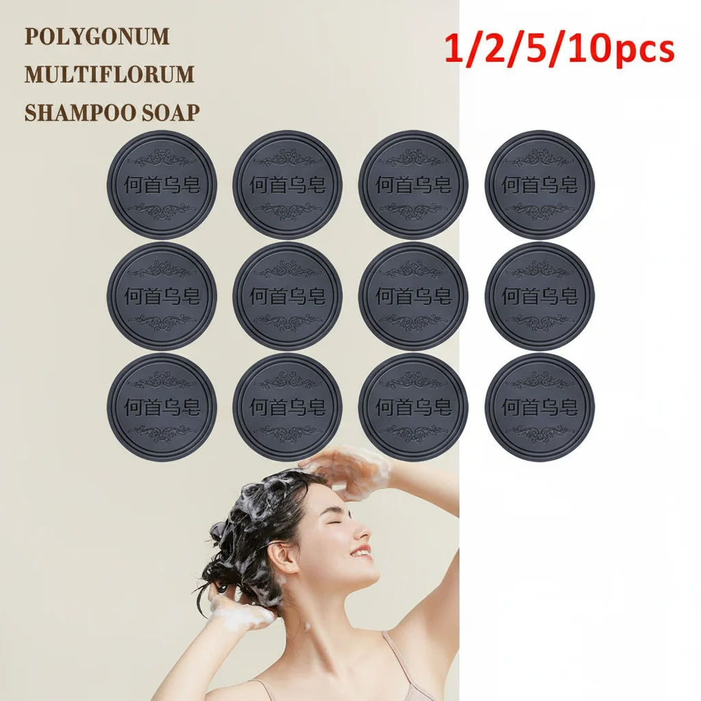 Handmade Polygonum Multiflorum Shampoo Soap Hair Care Bath Skincare Essential Oil Soap for Clean Lather And Moisturizing