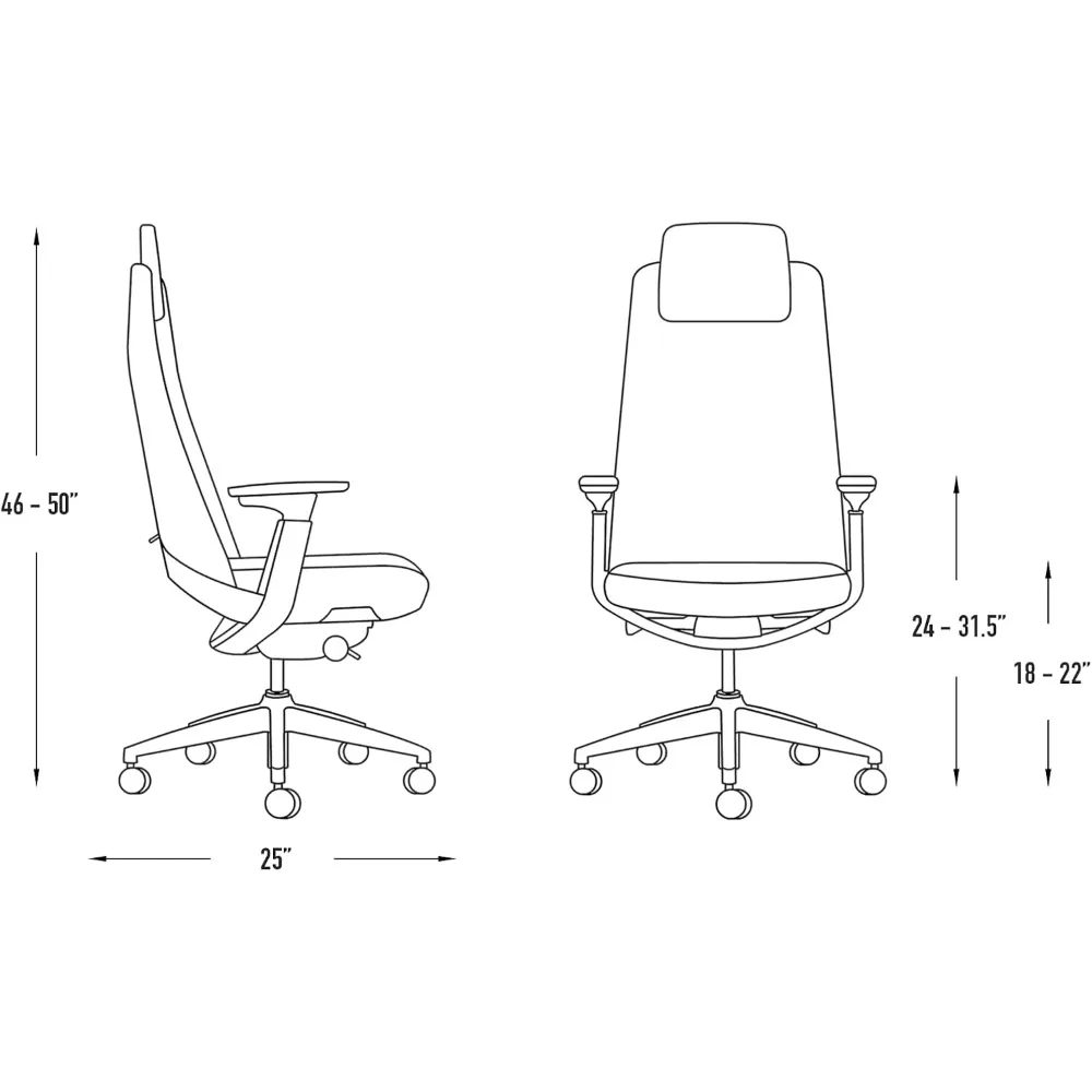 mesh office chair with lumbar support, tall back desk chair with headrest, armrest, swivel, computer chair, grey