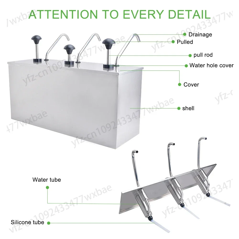 2 Barrels and 3 Barrels of Sauce Dispenser Pump Squeeze Seasoning Stainless Steel