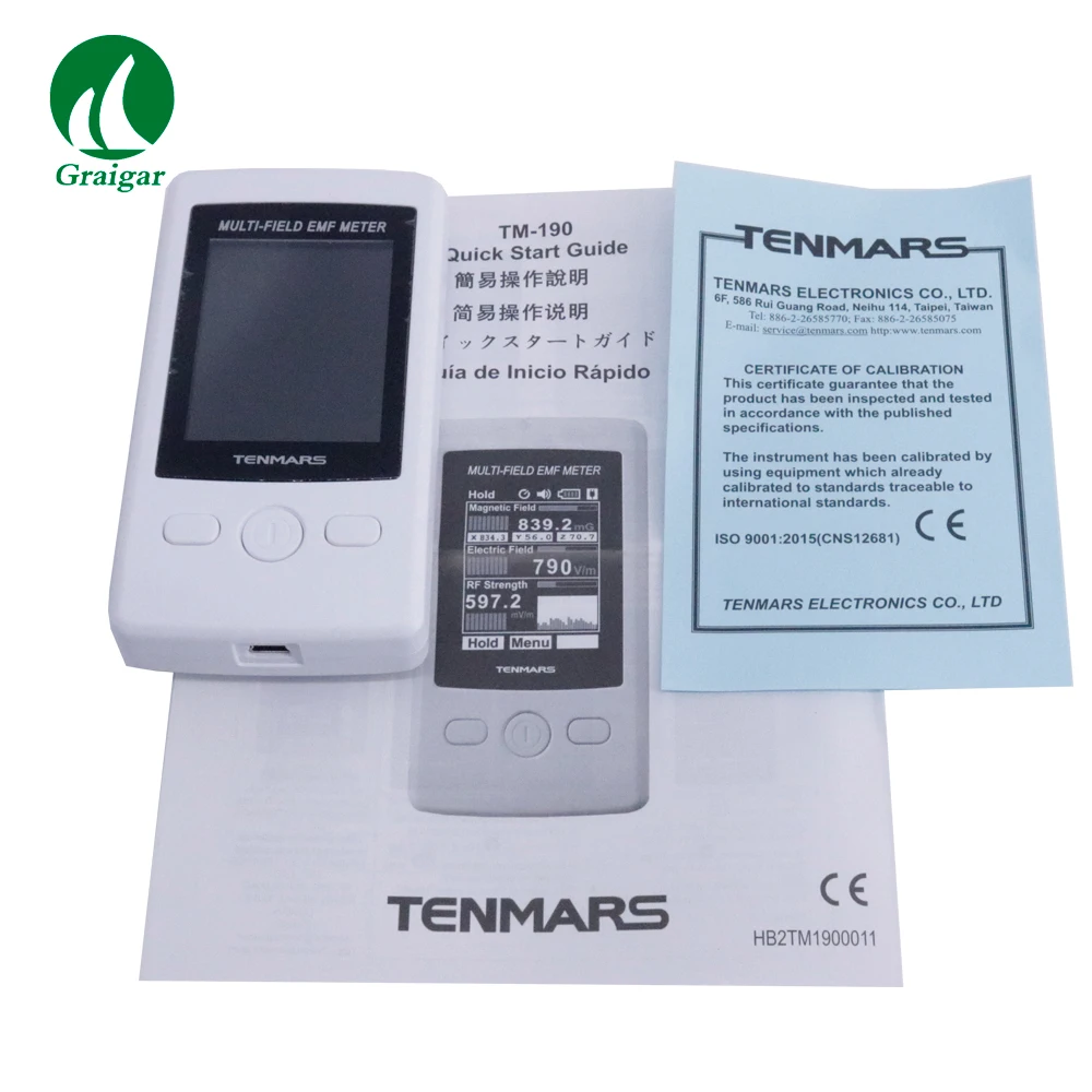 TM-190 Multi-Field EMF Meter RF Gauss Meter 20mG Electromagnetic Electric RF Field Strength Tester RF Strength field