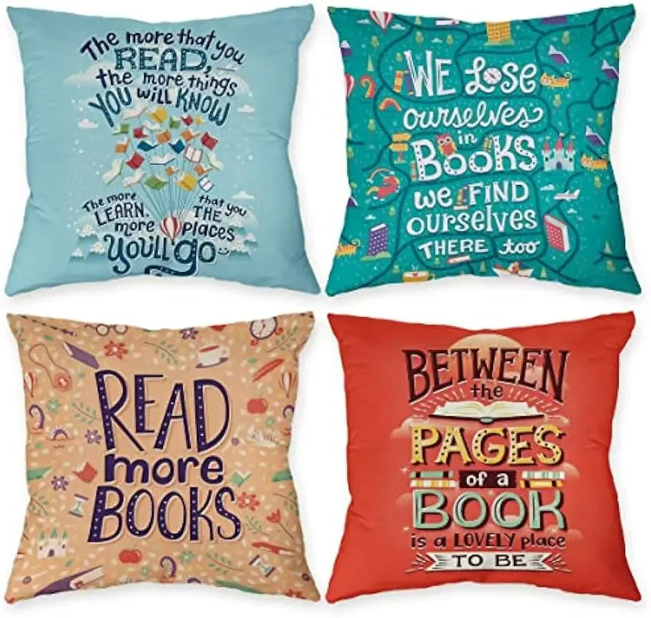 Colorful pillowcases, decorative family reading rooms, gifts for junior teachers, throw pillowcases, sofa cushion covers