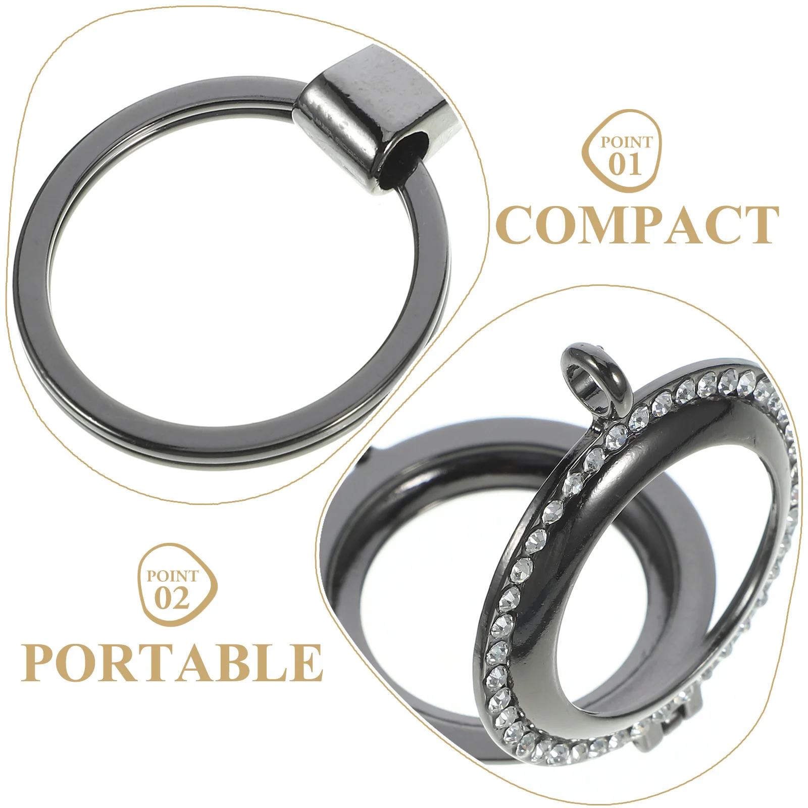 

2pcs Diamond Alloy Cover Stylish Scratch-Resistant Protective Shell For Portable Lightweight Tracer Sleeve