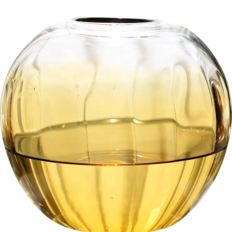 

Colored glass vase, small mouth flower arrangement, hanging bell, horse drunk wood water