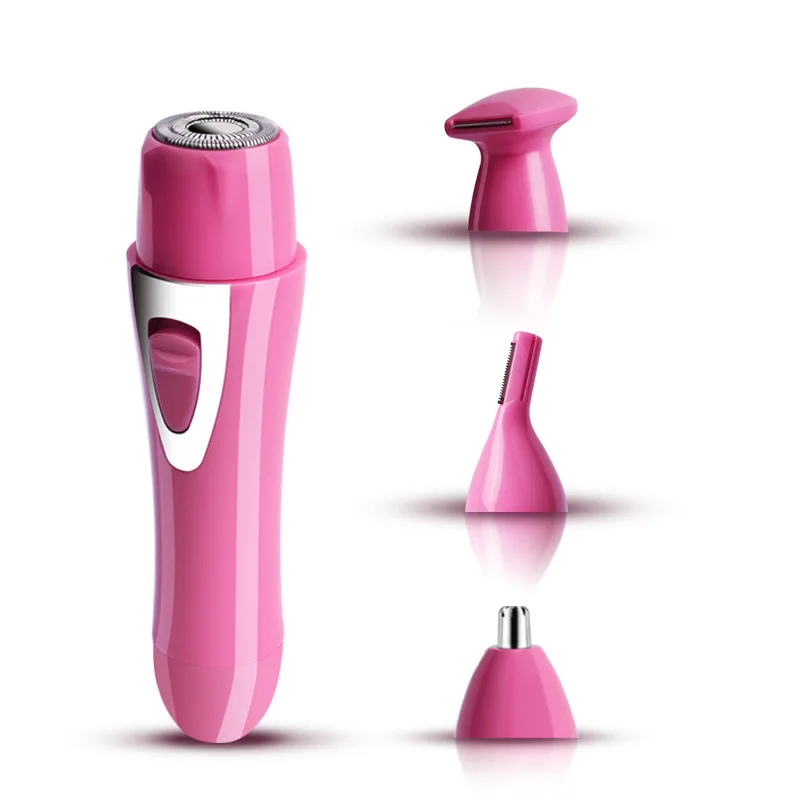 Electric Women\'s Shaver, Remover, Nose Hair Eyebrow Trimmer, Multi-Functional 4-In-1 Set