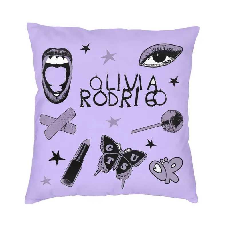 Custom Fashion Olivia Vampire Rodrigos Sour Guts Square Throw Pillow Cover Home Decor 3D Double Side Printing Cushion Cover Sofa