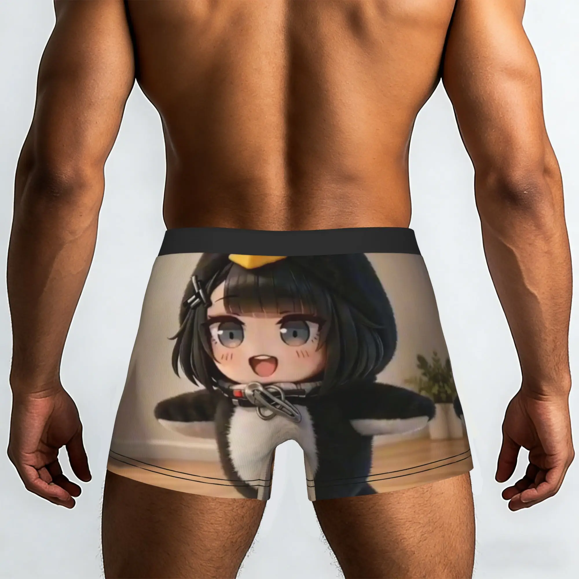 Cute Penguin Girl Cartoon  Underpants Homme Panties Man Underwear Ventilate Shorts Boxer Briefs