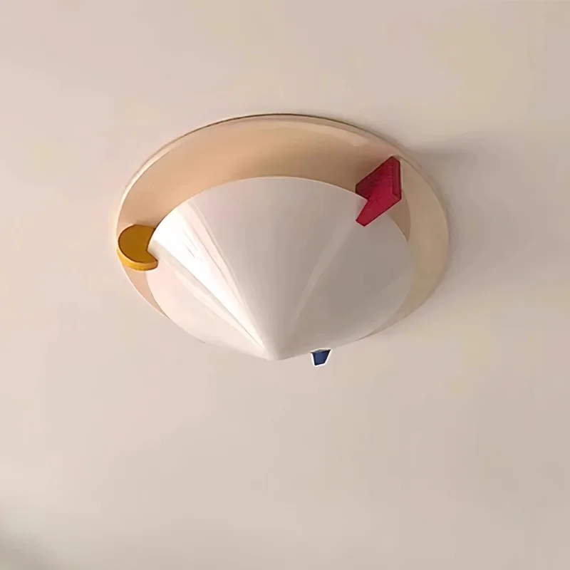 Medieval minimalist ceiling light, children's bedroom circular light, designer package, study light