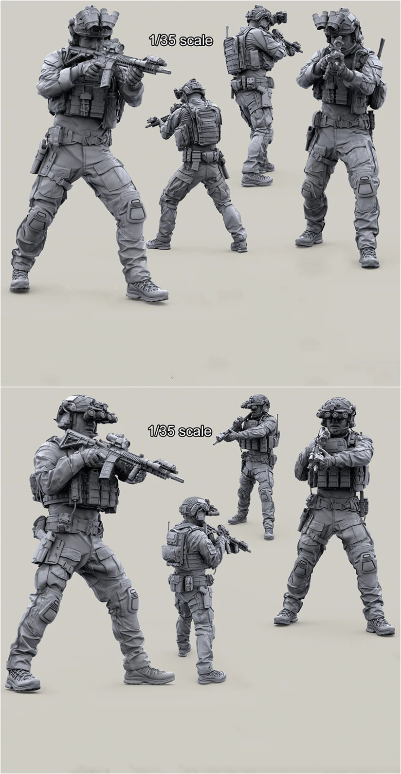 모델 피규어 GK ,6 피규어, 조립되지 않은 및 도색되지 않은 키트, 1/35 송진