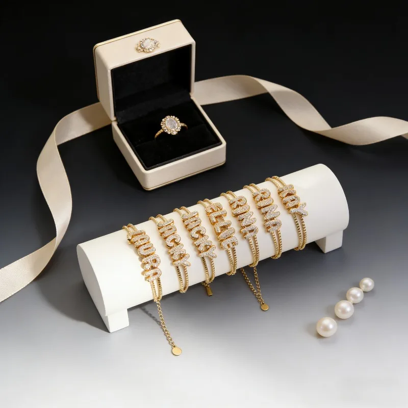 

Custom Personalized Bracelet Mini Bubble DIY Name Combination 26 English Letter Pendant Jewelry Accessories Wrist Decoration