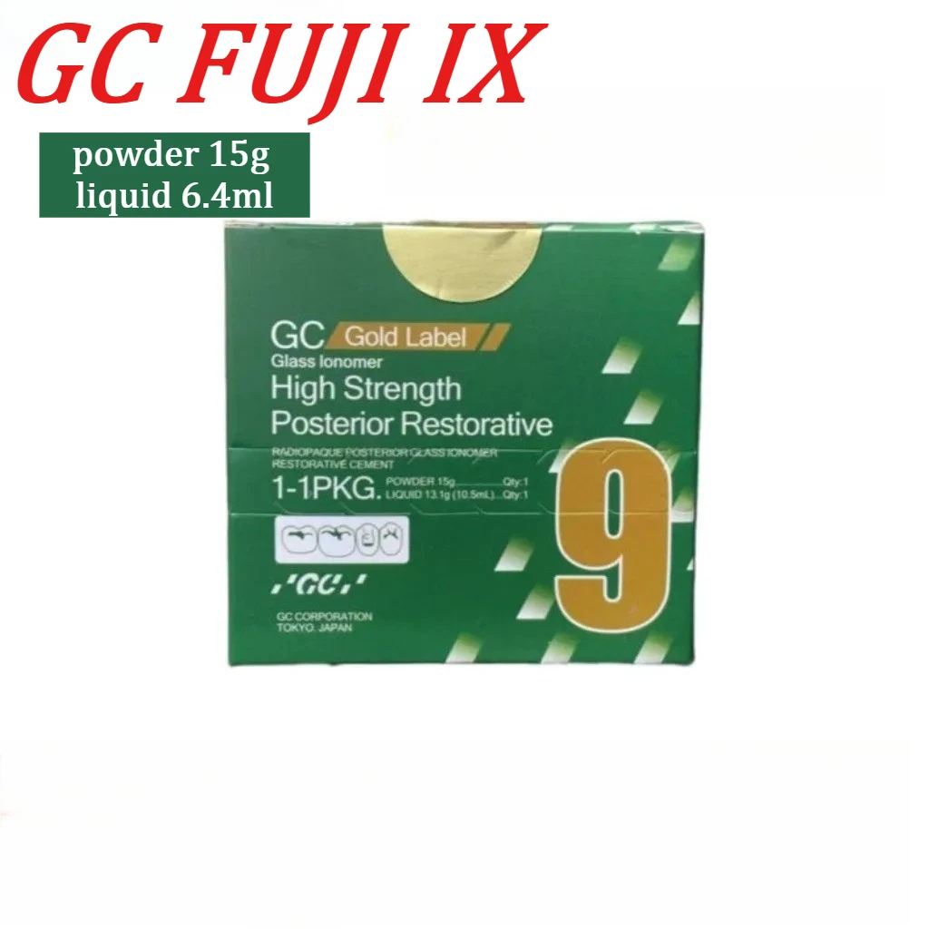 

FUJI Dental GC FUJI IX Dental Filler Material Glass Ionic Adhesive Dental Restoration Powder Liquid Crown Bridge Restoration