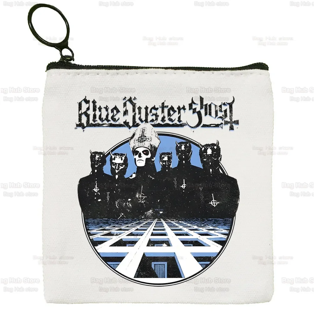 Ghost Band Small Square Bag Coin Purse Storage Ghost B.C Small Bag Card Bag Key Bag Coin Clutch Bag Zipper Key Bag