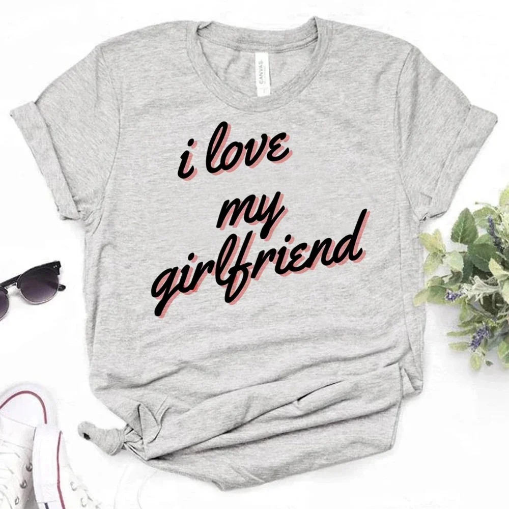 i Love My Girlfriend top tees girl Vintage anime Psychedelic korean clothes top tees Pop Culture University 2000s Digital