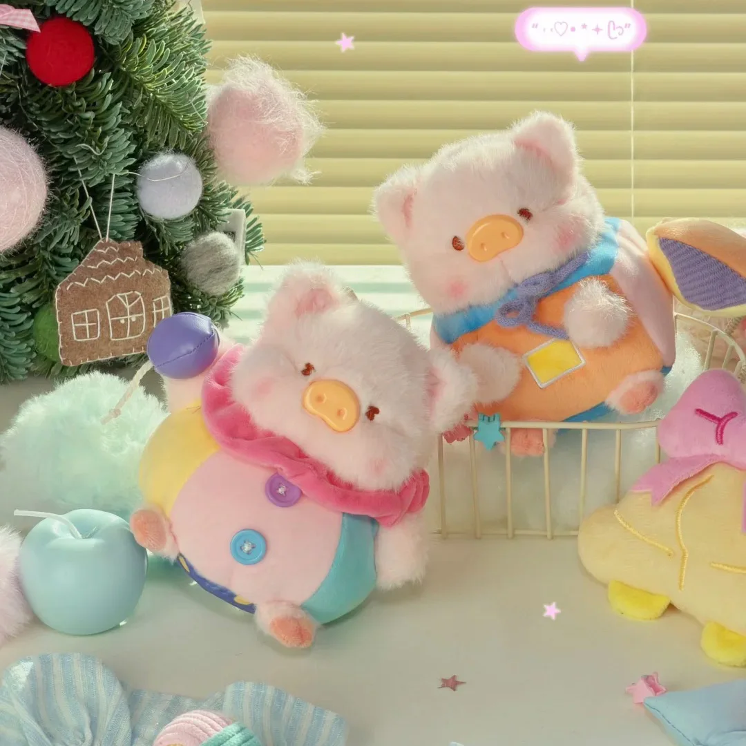 루루 돼지 놀이 플러시 블라인드 박스 작은 돼지 롤 어라운드 미스터리 박스 모델 선물 귀여운 돼지 트렌디 장난감 장식 펜던트