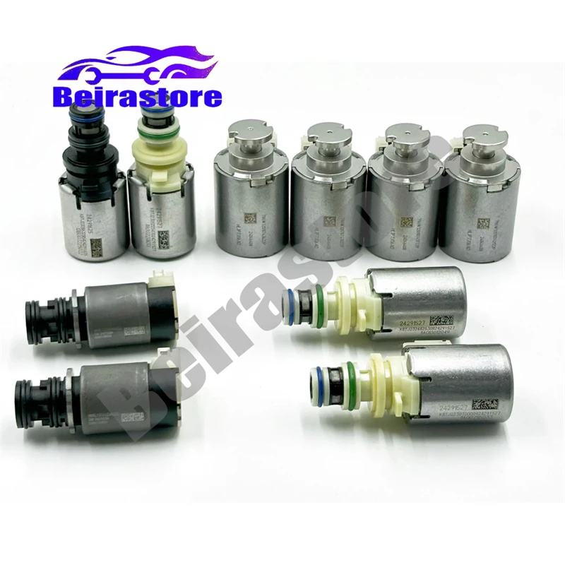 Juego de 10 solenoides genuinos nuevos 9T45E 9T50E 9T45 9T50 para transmisión automática, accesorios para autos GM Buick Cadillac Chevrolet