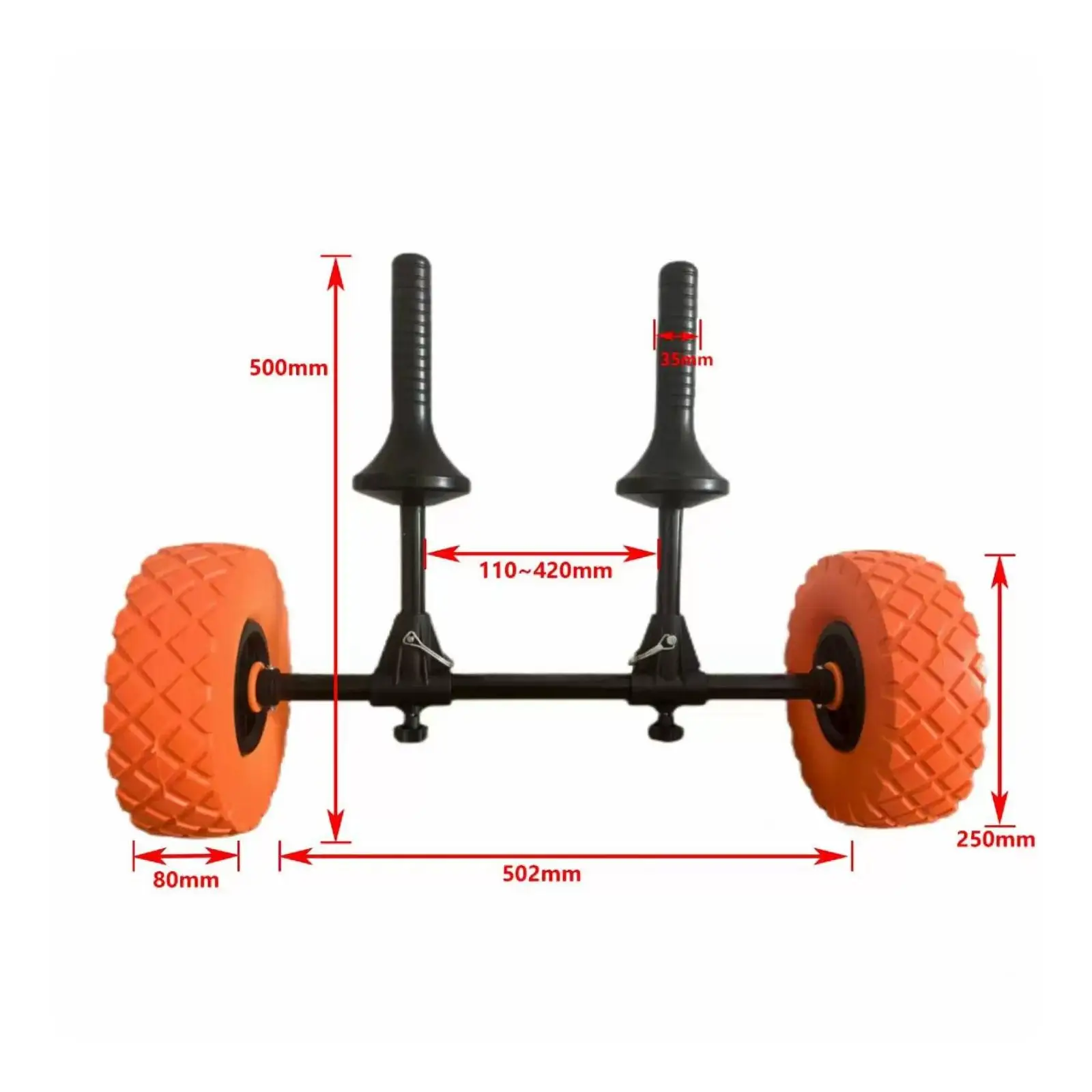 Sand Beach Wagon Cart with Wide Solid Wheels for Heavy Loads Outdoor Camping Trailer Carrier - view 5