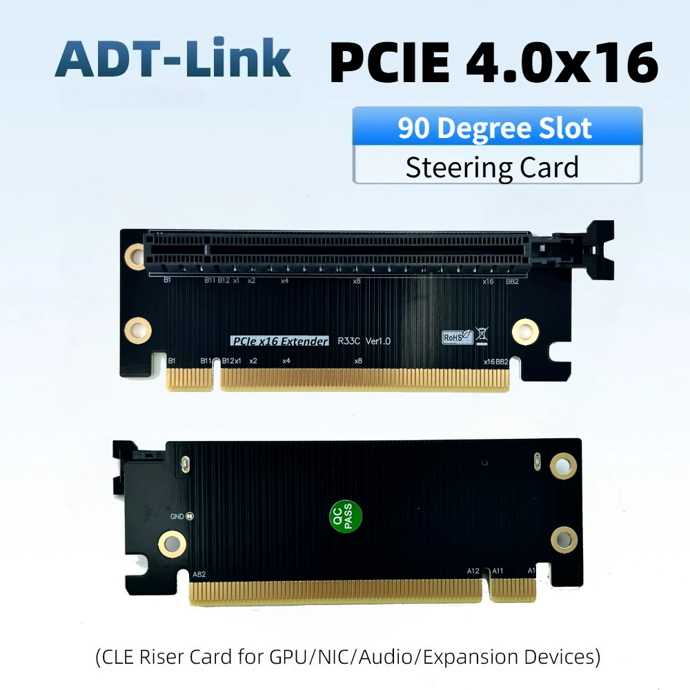 

PCIE 4.0 x16 90 Degree Steering Test Protection Card Graphics Expansion Extender Slot Protector Adapter Gen4 Riser Card 1U 2U 3U
