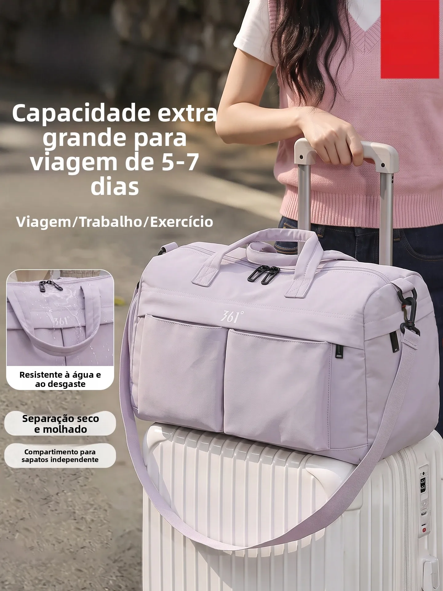 361-degree-large-capacity-travel-bag-women's-handheld-lightweight-short-trip-hanging-luggage-student-dormitory-bag