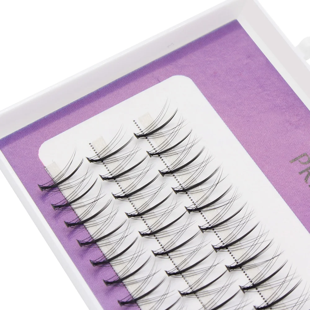 Moonlily Professional Makeup 60 Clusters Personal Eyelash Extension Single tuft of M Sandwich Lash Soft Grafting False Eyelashes