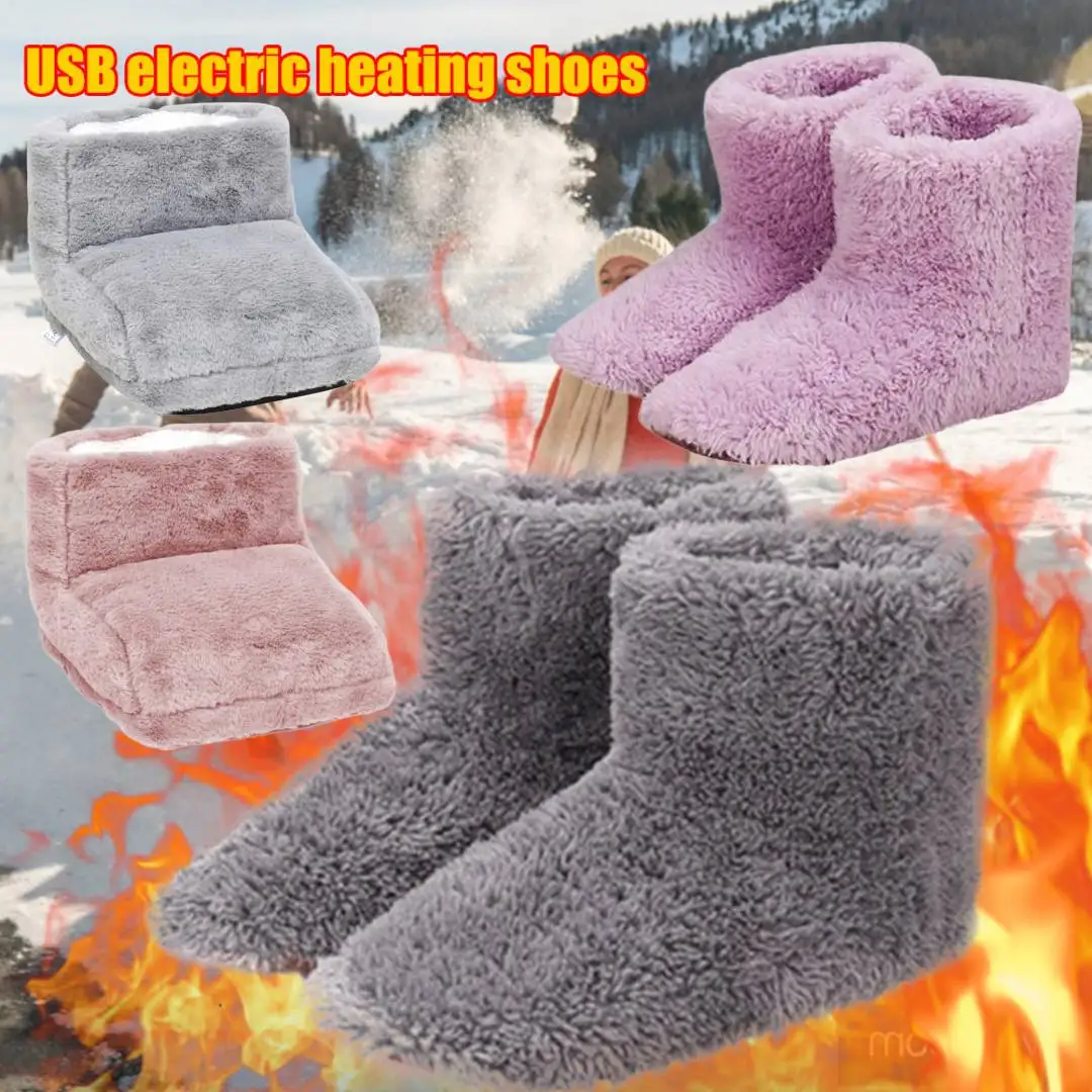 

Electric Foot Warmer USB Charging Foot Heating Pad Foot Cover Women Men Winter Heated Shoes for Couples Home Office