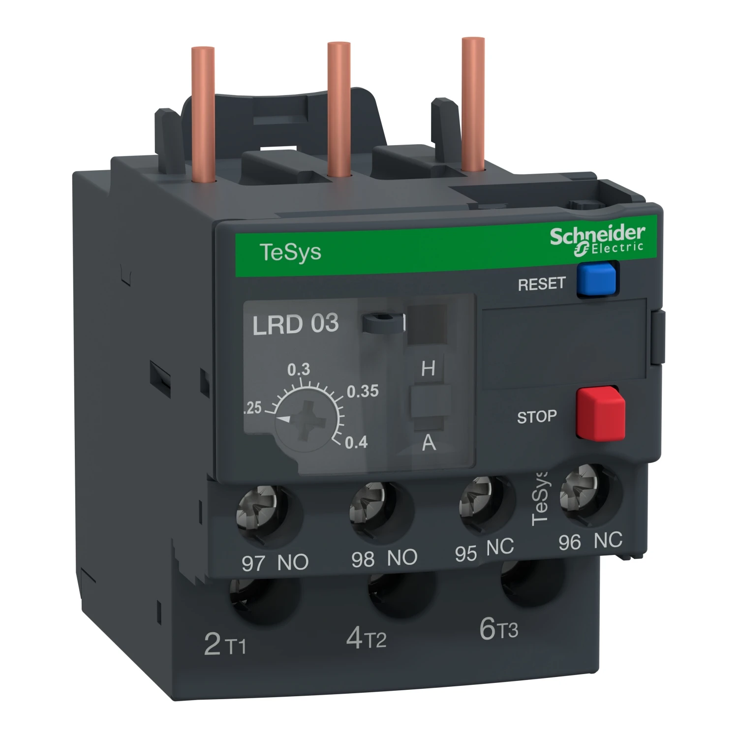 LRD03 LRD03C  LR-D03C thermal overload relays - 0.25...0.4 A - class 10A