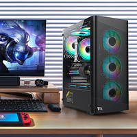 Transparent Computer Case Desktop PC Tower For ATX/M-ATX Motherboard 330mm Graphic Card GPU 158mm CPU Cooler Height 8 Fans