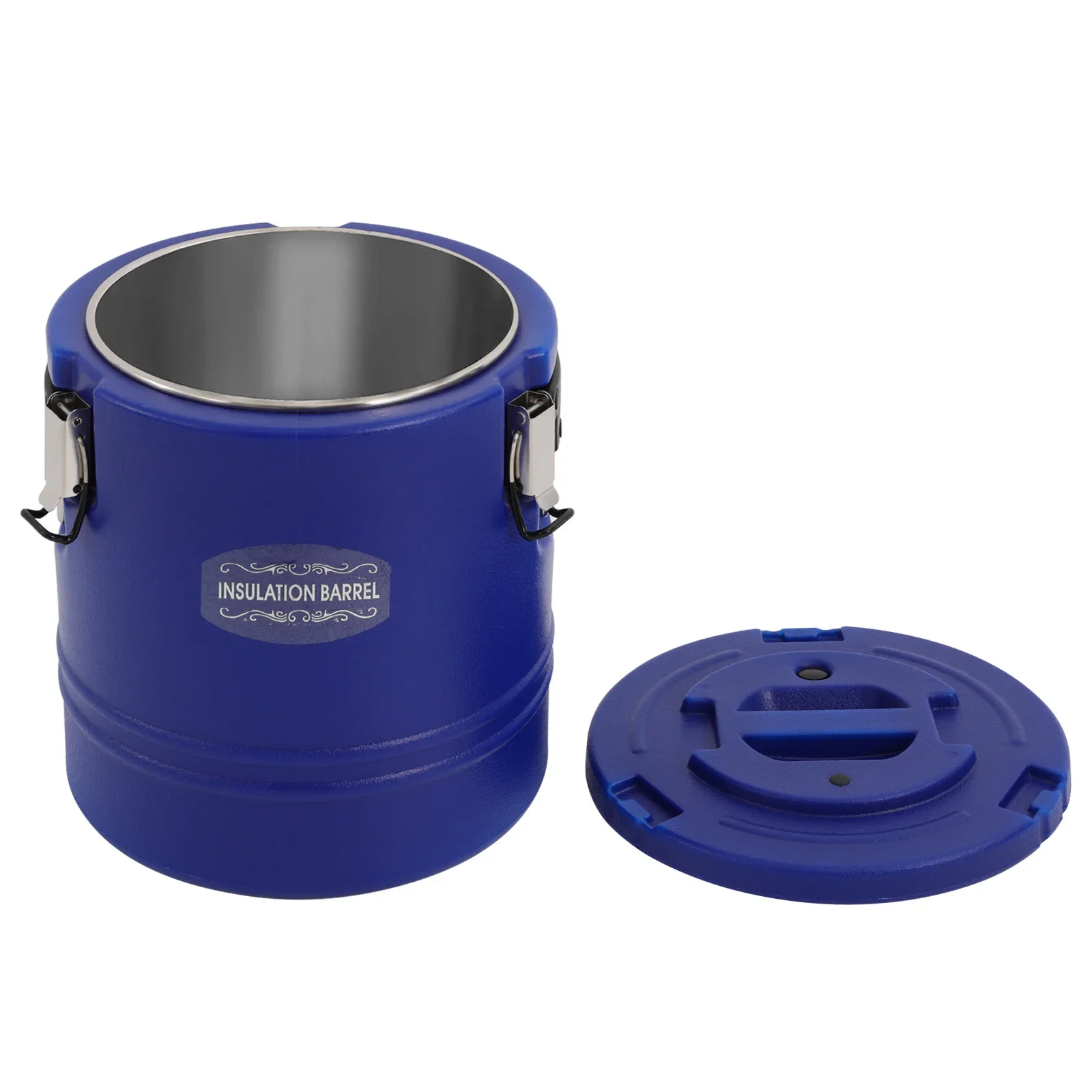 業務用15L断熱食品保存バケツ ステンレス鋼/PE/PUフォーム製 丸型容器 レストラン ケータリング 屋外イベント向け