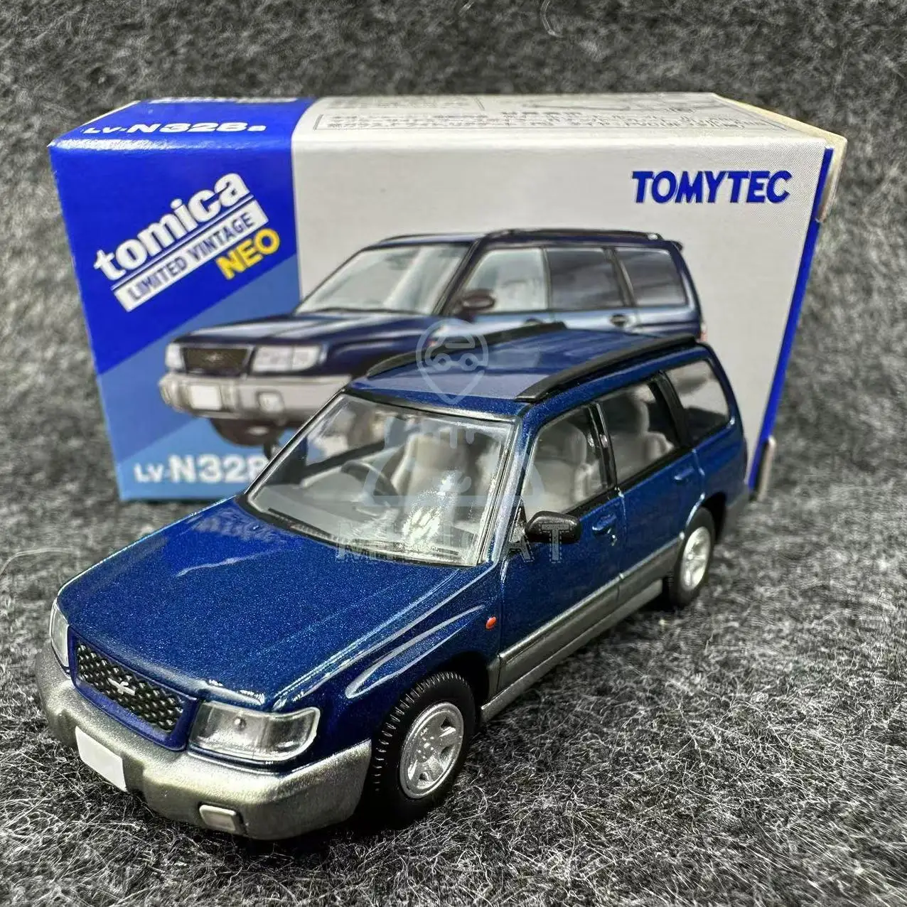 2411 TOMYTEC 1/64 TLV LV-N328a  Forester blue alloy trolley model collection decoration