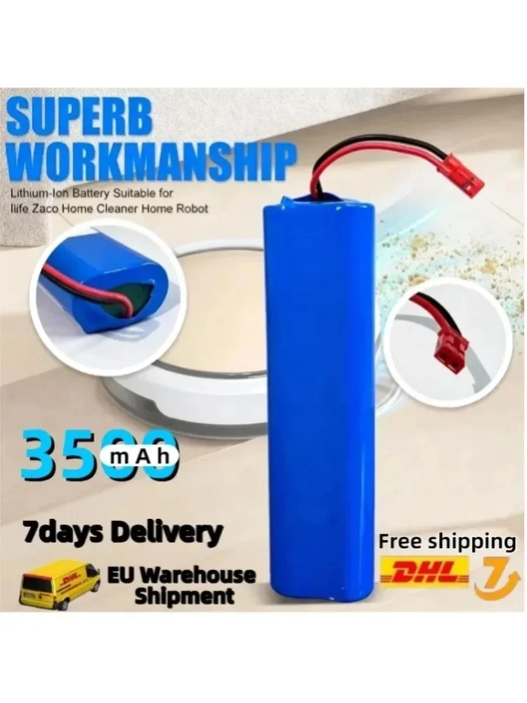 Hochleistungs-14,4V-3500mAh-18650-Lithium-Akku PX-B010, stabile Stromversorgung, langlebige Ersatzteile, voll kompatibel mit ILIFE V3s Pro, V5s Pro, V8s, V8 Plus, V80 Max, V80 Pro, V3s Max Smart
