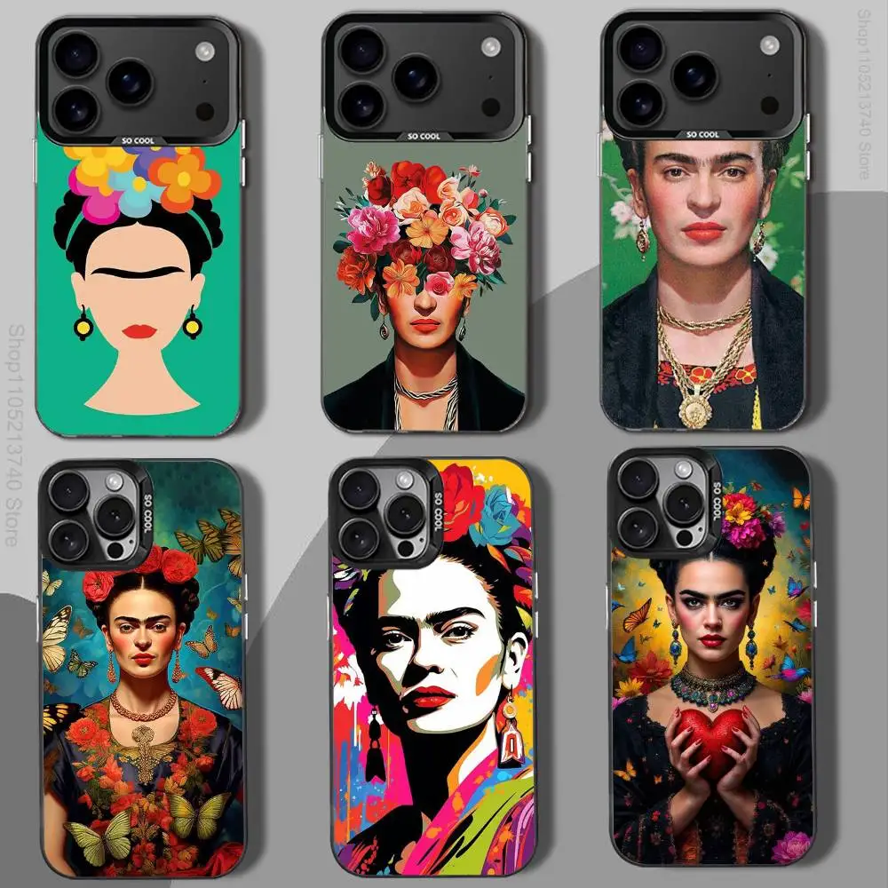 

Art F-FridaS K-Kahlo-E Phone Case For iPhone 12,16,11,14,13,17,15,E,Max,Plus,Air,Pro,Mini black Shockproof Cover