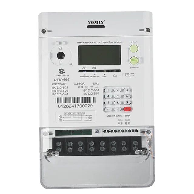 

DTSY666 Трехфазный четырехпроводной интеллектуальный счетчик энергии STS, модуль Plug and Play, сменная батарея GPRS, кВтч