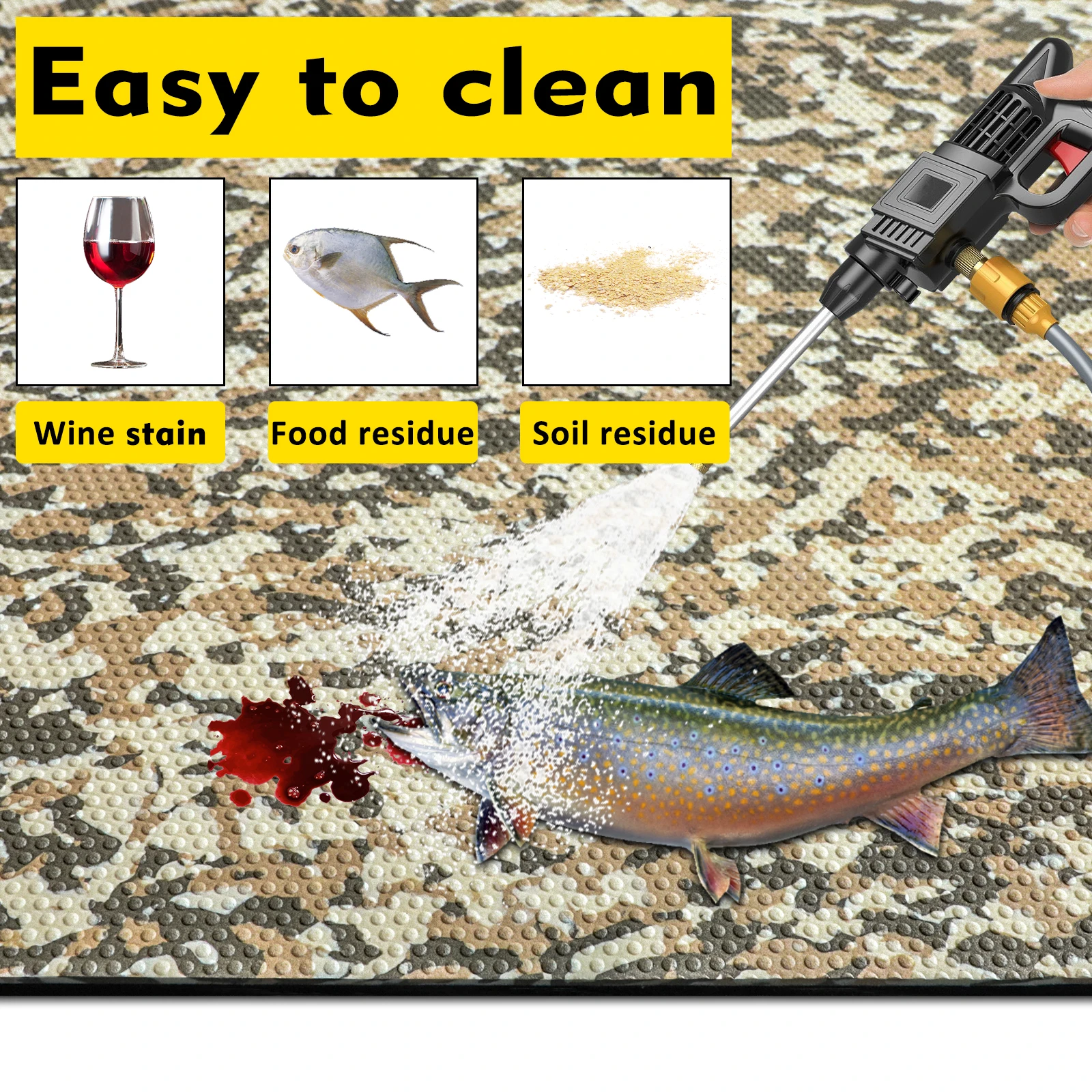 حصيرة مضادة للانزلاق لليخوت EVA مقاس 2400 * 900 مع نمط نقطة دائرية مضغوطة على لوح ركوب الأمواج وبساط القطع الذاتي للقارب