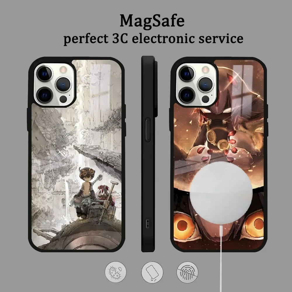 Hot Blooded Anime M-Mod In Abyss Phone Case For IPhone 16 15 14 13 12 11 Pro Max Plus Mini Magsafe Mirror Wireless Magnetic Cove