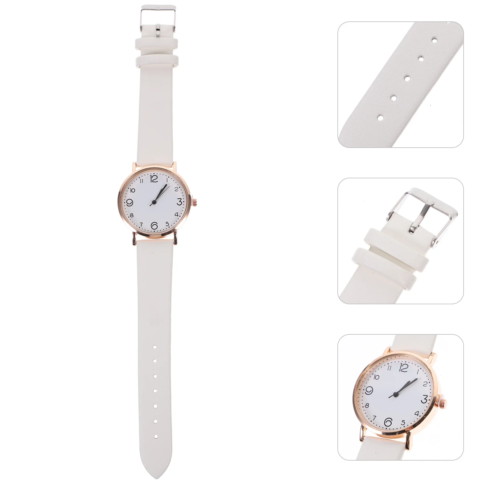 Small Ornaments Figurines Ladies Watch Bracelets PU Strap Wrist Old Fashioned Woman