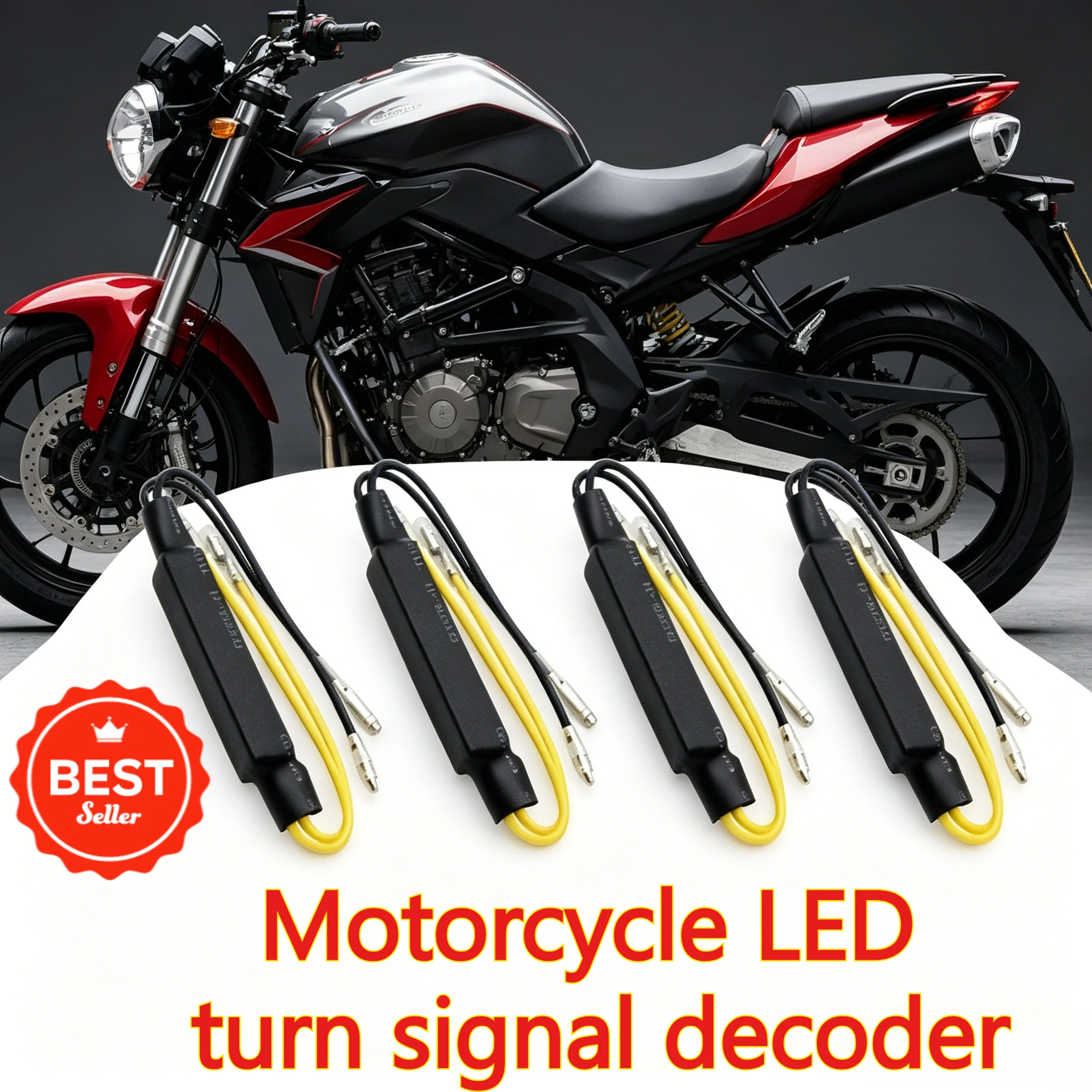 12V 21W 26Ohm LED Turn Signal Load Resistor for Motorcycle Indicator Light Fast Blink Error Decoder Fix 4/3/2/1Pcs Options