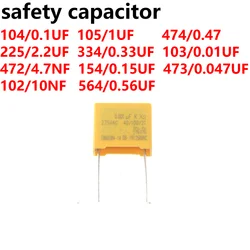 100/50/20/10pcs Polypropylene Capacitors MKP AC 275V x2 104 105 474 225 334 103 472 154 473 102 564