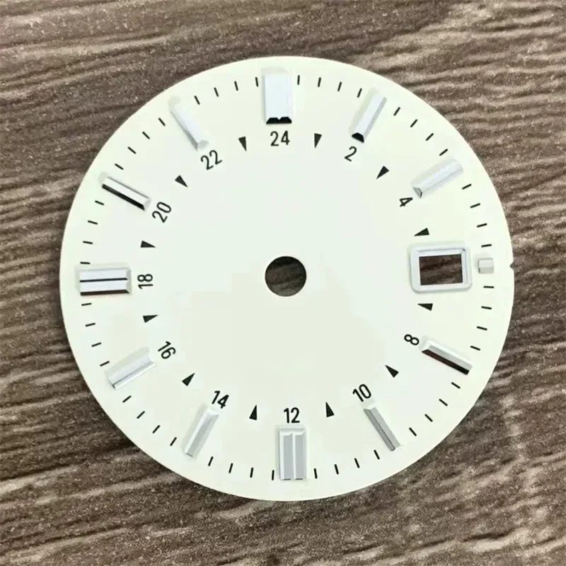 Cassa per orologio in acciaio inossidabile da 39 mm, cinturino in pelle con chiusura a farfalla e quadrante da 31 mm, set di cinturini per movimento NH34 GMT NUOVO