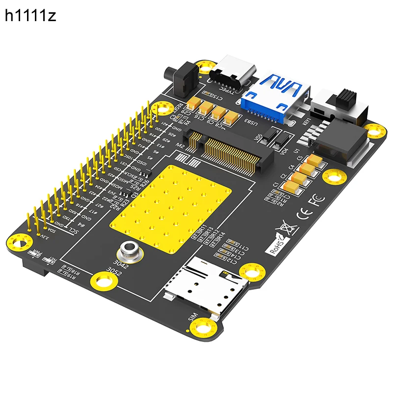 

3G/4G/5G Base HAT M.2 B Key to USB3.0 Expansion Card with SIM Slot Support Raspberry Pi 4 for RM500Q RM500U GM800 SIM8200 Module