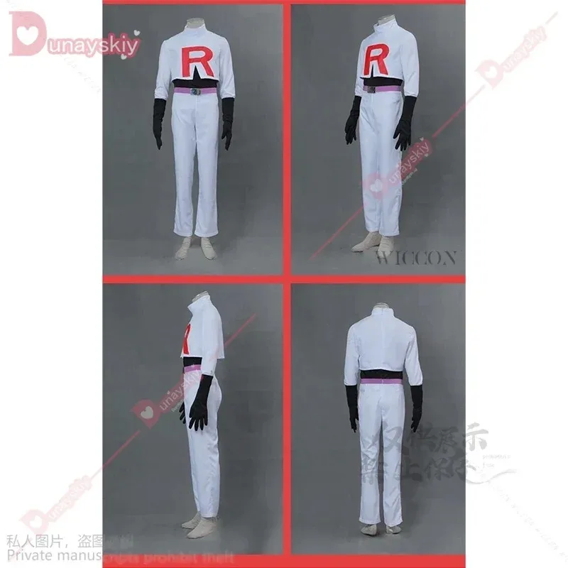 CosplayAnime for Team Adult Rockets Jessie Musashi Kojirou Halloween Cosplay Costume Full Set Game Accesso hh:5