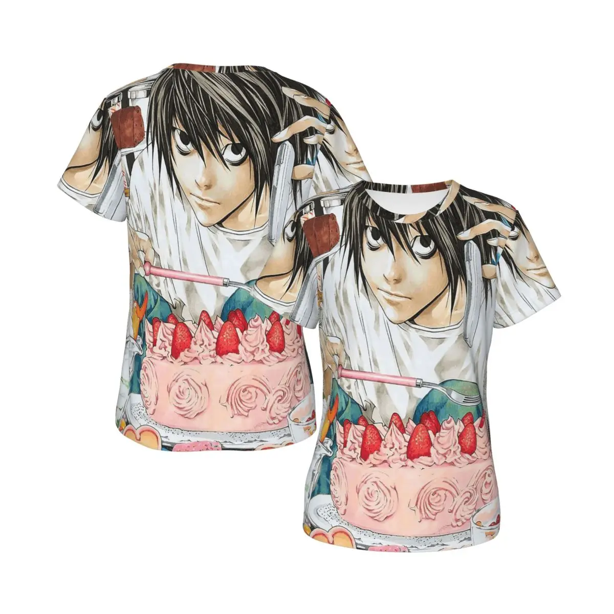 Deaths Notes Ryuk Anime T-Shirt for Women Round Neck Streetwear T Shirts Women's Tees Short Summer Clothes Tops