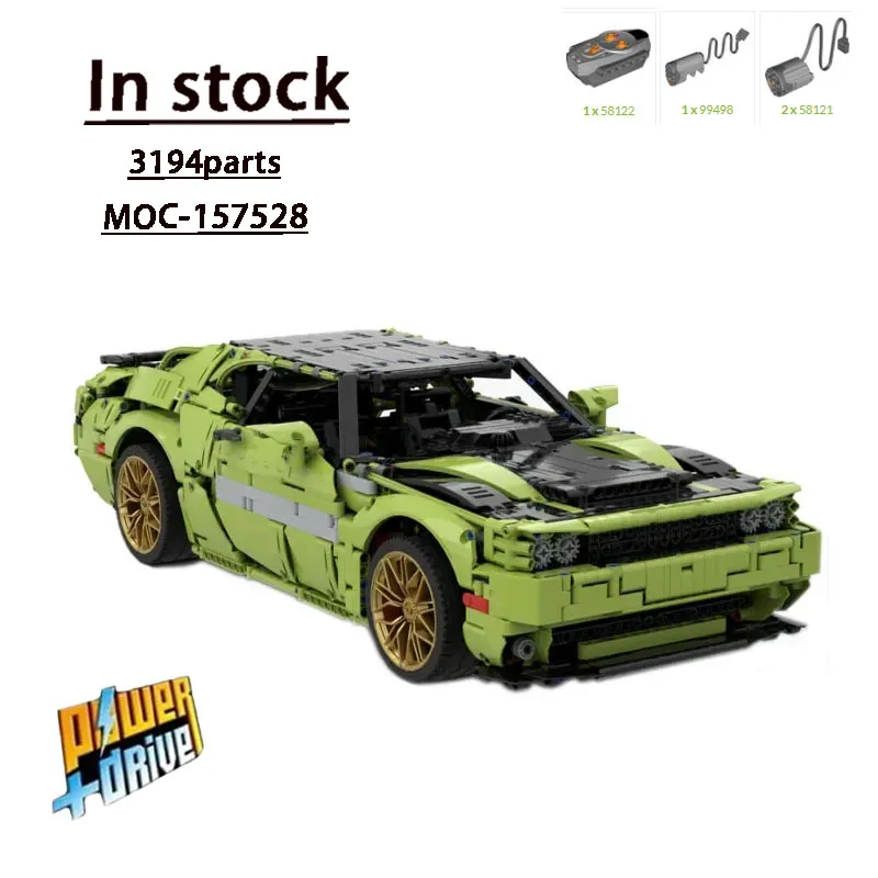 MOC-157528 Electric RC Version New Supercar Assembly Splicing Building Block Model 3194 Building Block Parts Kids Toys Gift