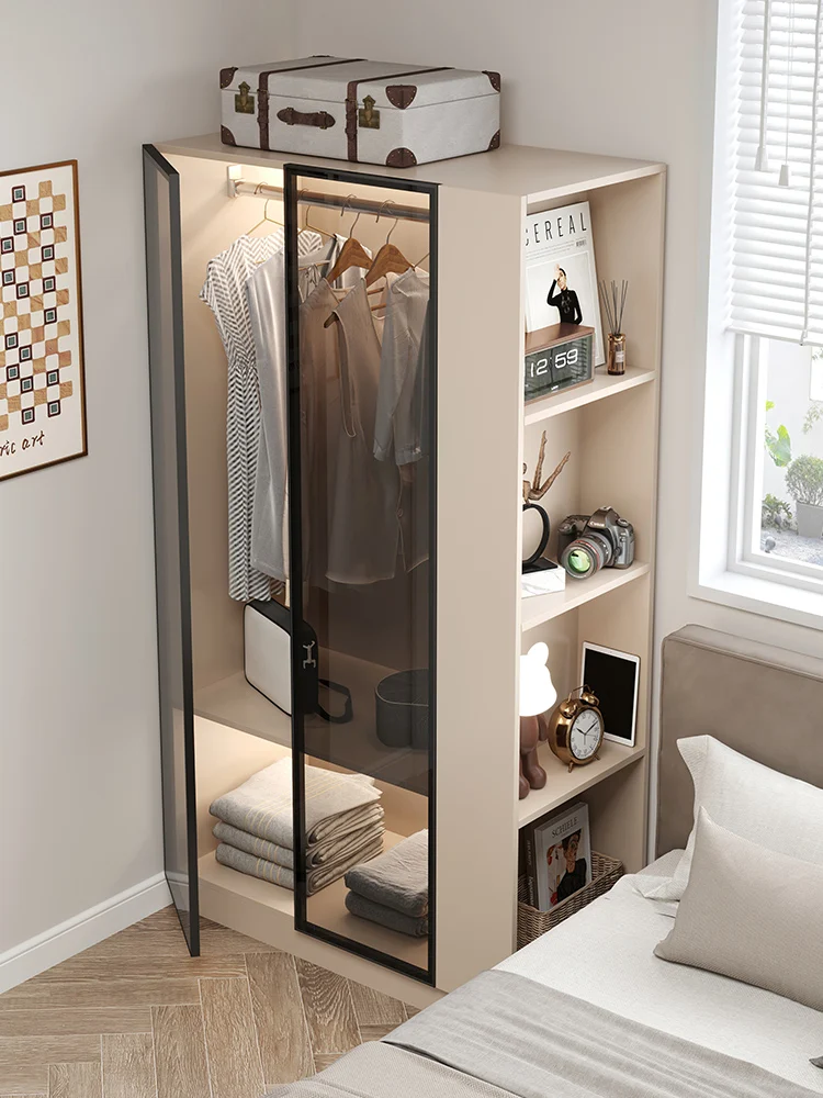 Single small wardrobe storage cabinet children\'s home bedroom wardrobe modern simple wardrobe small apartment saves space