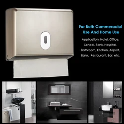 Wall-mounted Bathroom Tissue Dispenser Tissue Box Holder for Multifold Paper Towels