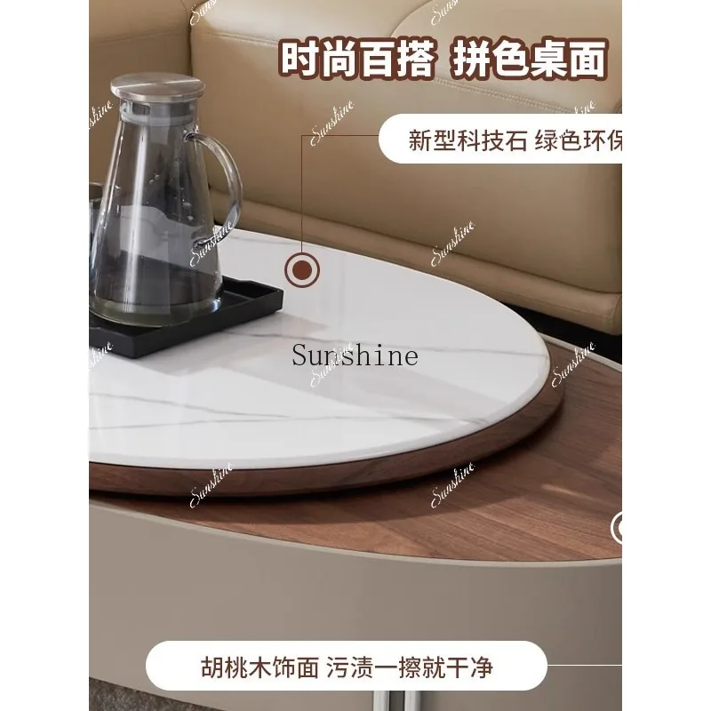 Small apartment medieval household microcrystalline stone lifting simple living room coffee table  FT