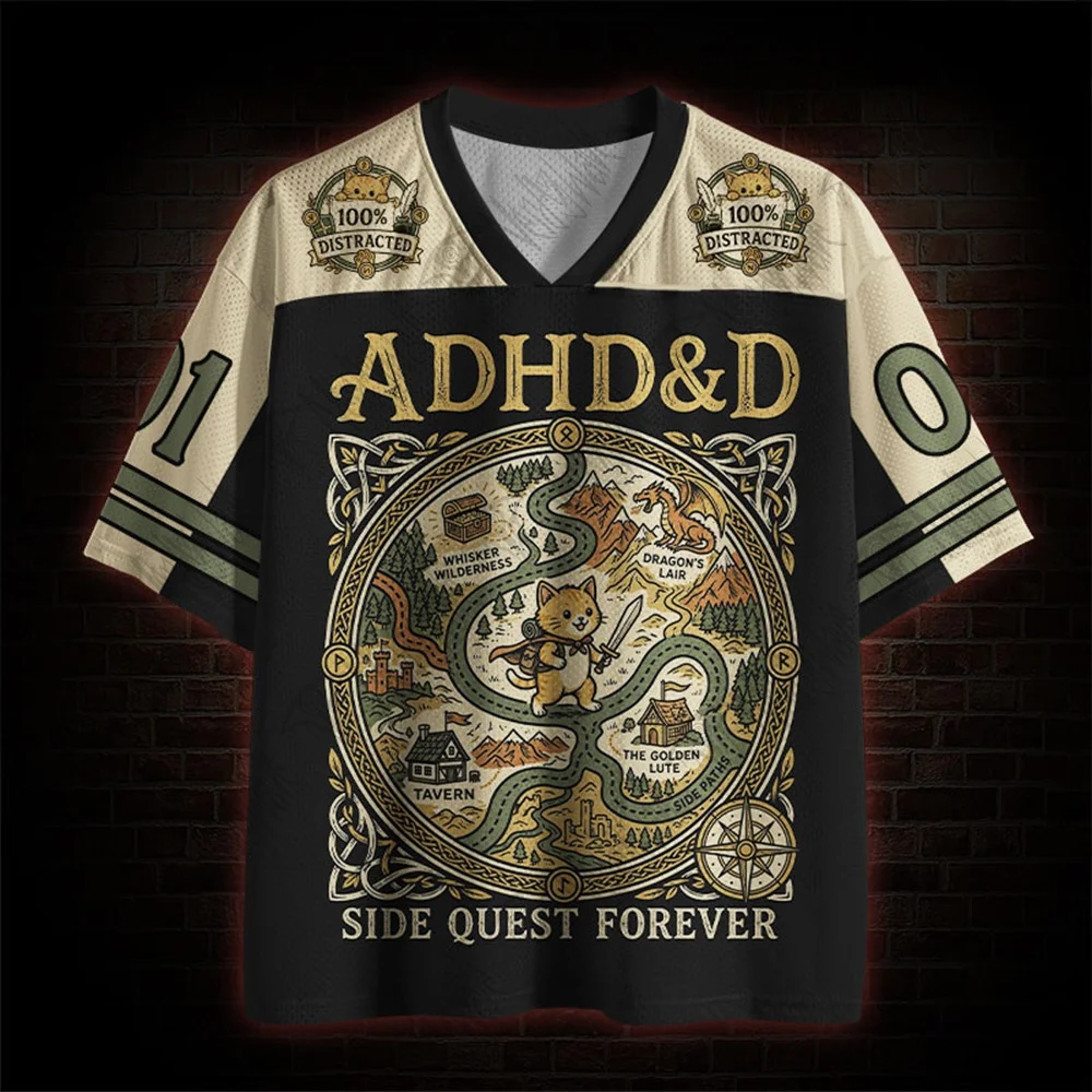 2026 New Nordic Mythical Theme Sports Fashion Short Sleeve V-neck Street View Clothing Mythical Fan Gifts T-shirt