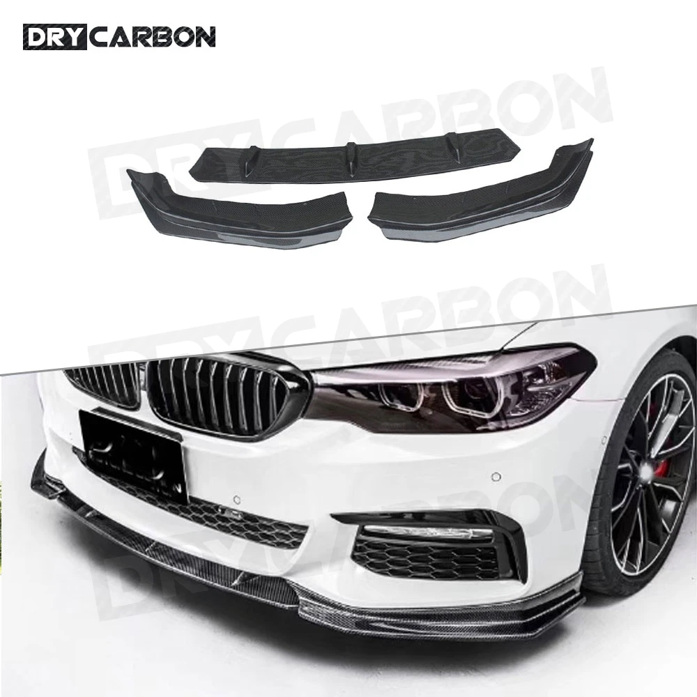 

Передний бампер из углеродного волокна, сплиттер для губ, спойлер для BMW 5 серии G30 G31 G38 Sport 2017 2018 2019, бампер, защита подбородка, комплект кузова